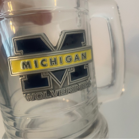 Michigan Wolverines Glass Beer Mug - Picture 3 of 6